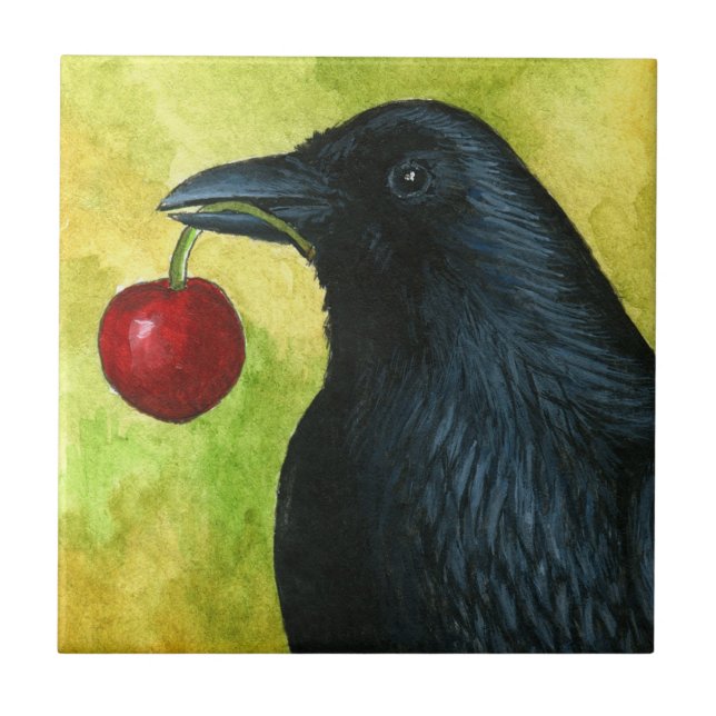 Carreau Bird 55 crow raven (Devant)