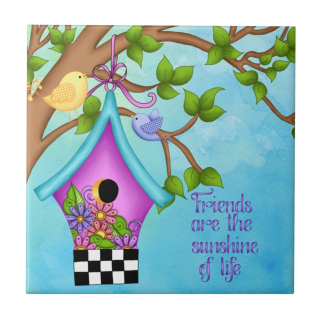 Carreau Birdhouse en damier (Devant)