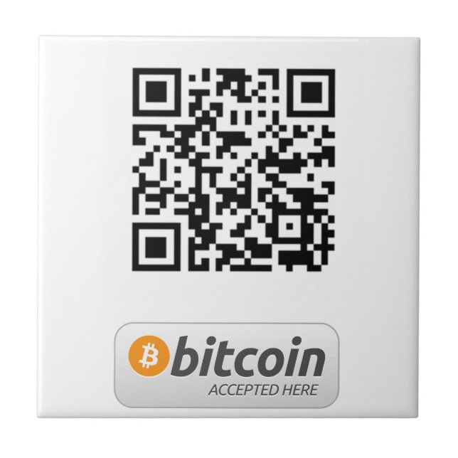 Carreau Bitcoin a accepté ici (Devant)