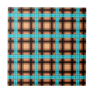 Carreau Bl motif abstrait sans à damiers plaid