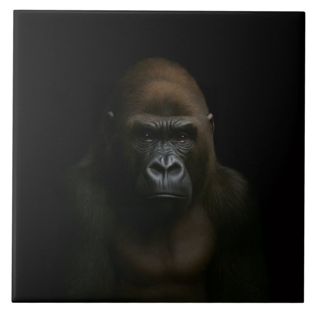 Carreau Black 4 Luxe Tile with Gorilla (Devant)