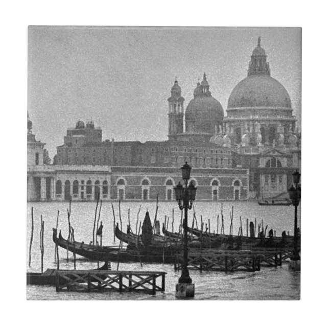 Carreau Black Blanc Grand Canal Venise Italie Voyage (Devant)