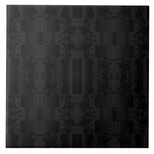 Carreau Black Geometric Pattern – Modern Minimalist Design (Devant)