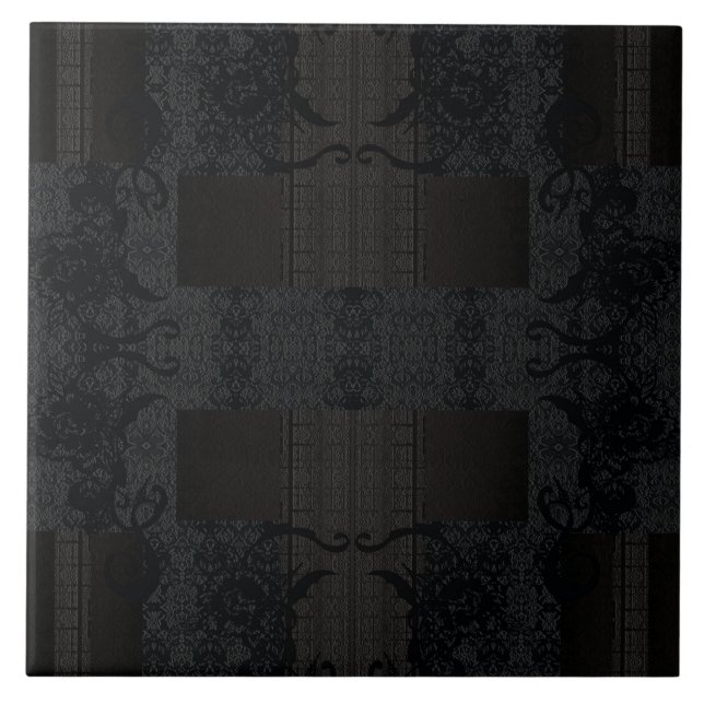 Carreau Black Geometric Pattern – Modern Minimalist Design (Devant)