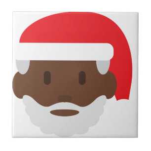 Carreau black santa claus emoji