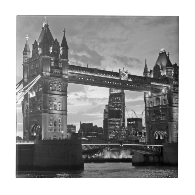 Carreau Black White London Tower Bridge UK Travel (Devant)