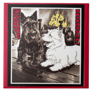 Carreau Blackie et Whitie par le feu