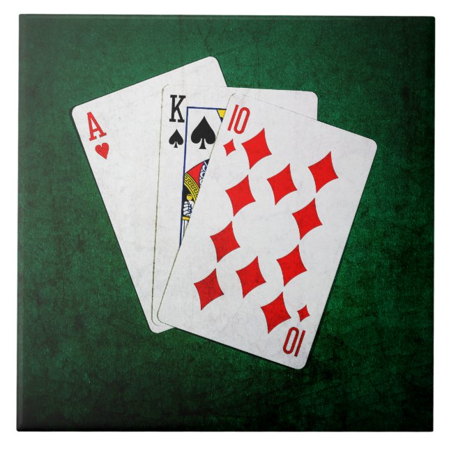 Carreau Blackjack 21 point - As, King, Ten (Devant)