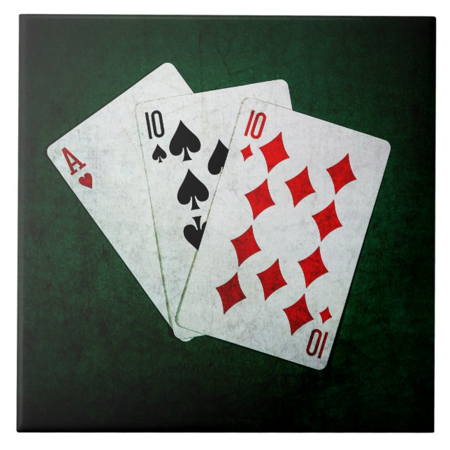 Carreau Blackjack 21 point - As, Ten, Ten (Devant)