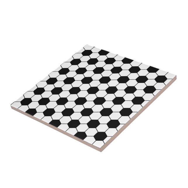 Carreau Blanc adapté de noir de motif de ballon de (Côté)