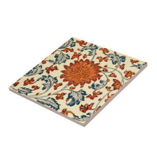 Carreau ~ blanc de ~ de ~ bleu orange chinois de ~ * ~