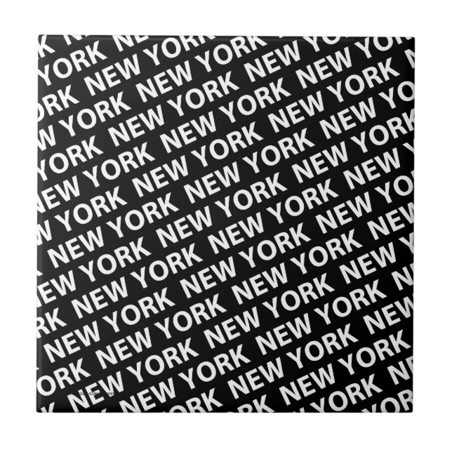 Carreau Blanc de motif de New York (Devant)