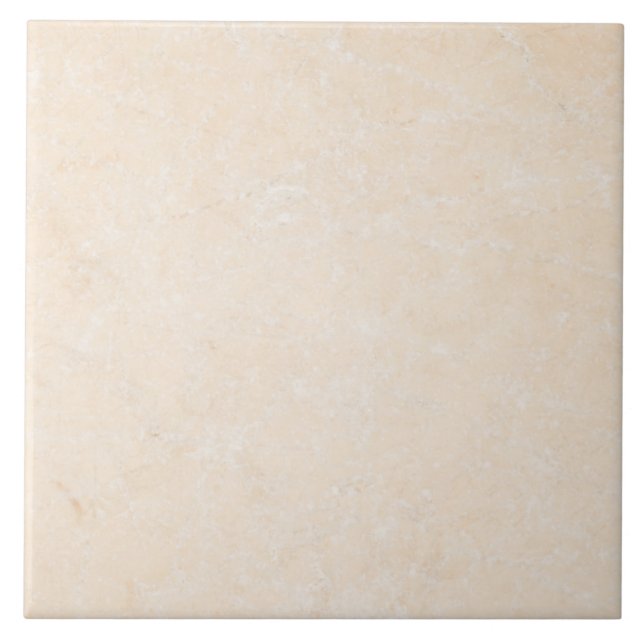 Carreau Blanc neutre crème en pierre de marbre d'arrière - (Devant)