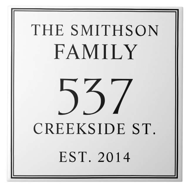 Carreau Blanc Noir Date d'établissement Adresse Maison Pla (Devant)