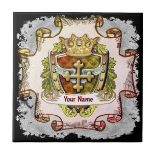 Carreau Blason de famille Cross  Nom de famille 