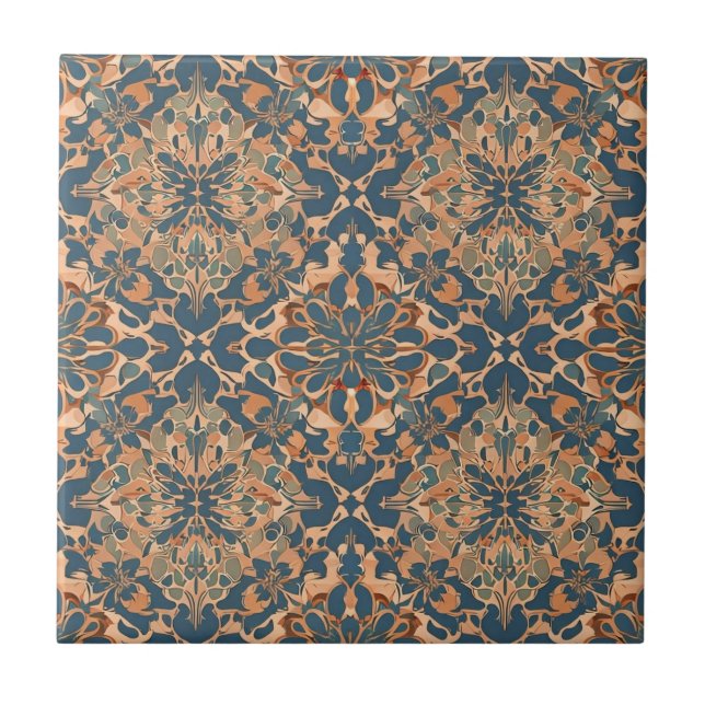 Carreau Bleu Art Nouveau Marocain Ethique (Devant)