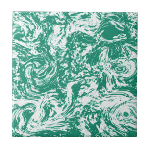 Carreau Bleu blanc tendance - Pierre de marbre vert - Abst