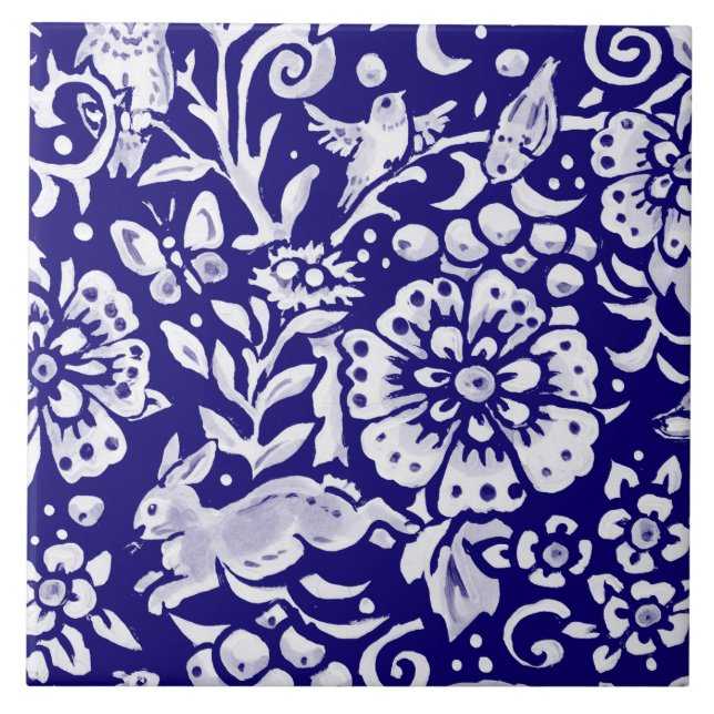 Carreau Bleu Bleu Bois Bleu BLANC BROUILLON Rabbit BAS L (Devant)