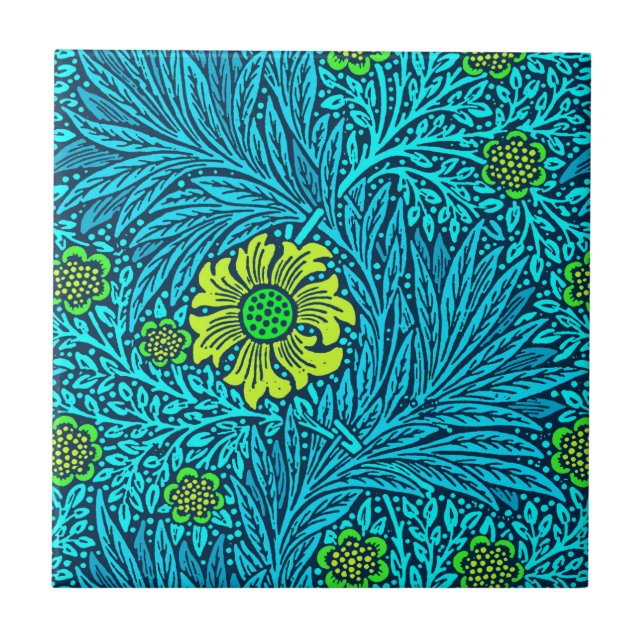 Carreau Bleu de souci, de turquoise et de cobalt de (Devant)