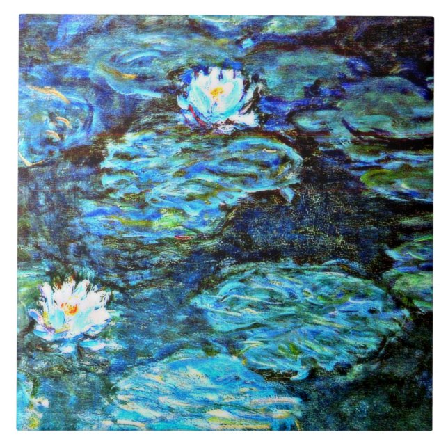 Carreau Bleu des nénes d'eau par Monet (Devant)