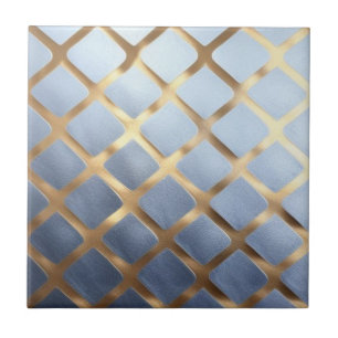 Carreau Bleu doux avec motif doré