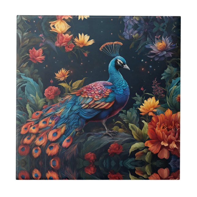 Carreau Bleu élégant et gamme Peacock Star Jardin plein (Devant)