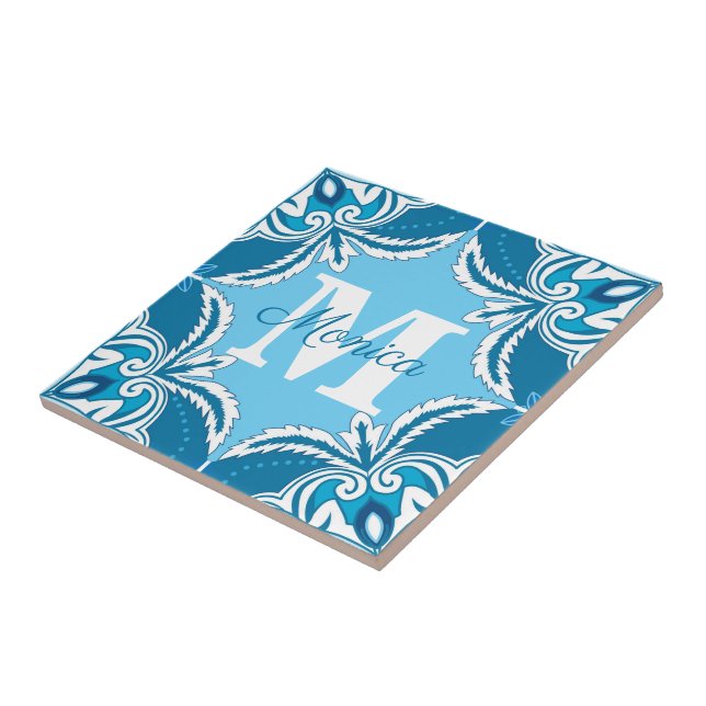 Carreau 💙 🤍 bleu et blanc Porto Azulejos,  (Côté)