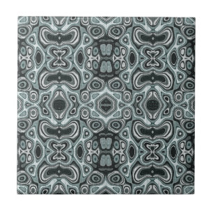 Carreau Bleu foncé bleu marine vert gris ethnique tribu Ar