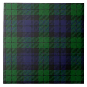 Carreau Bleu Green Highland Tartan Check