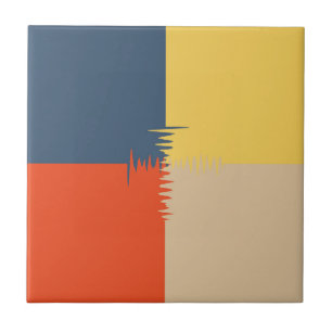 Carreau Bleu jaune beige