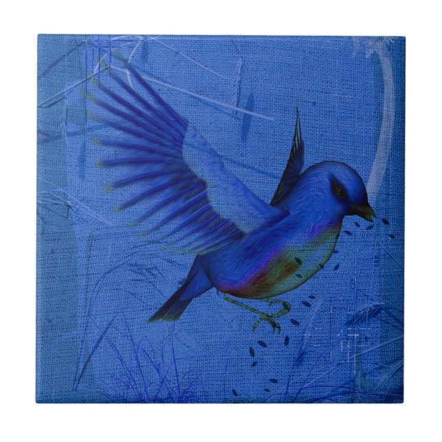 Carreau Bleu Nature Art Tile (Devant)