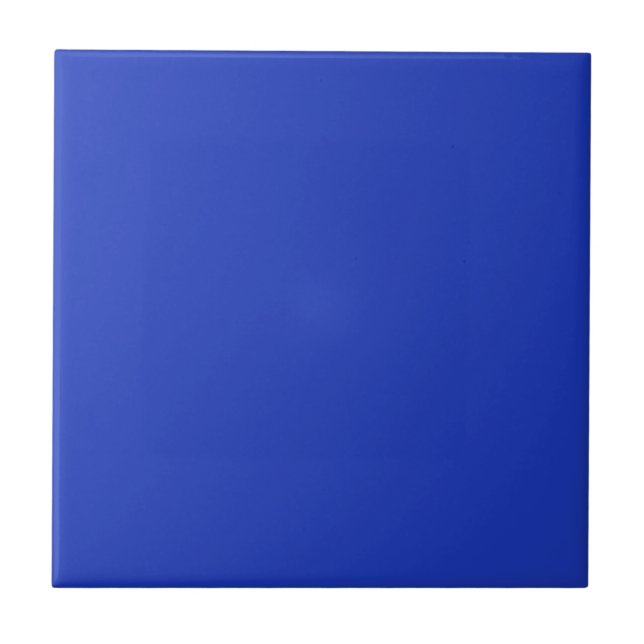 Carreau bleu persan couleur solide (Devant)