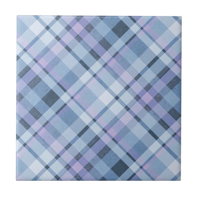 Carreau Bleu Plaid méchant tartan bleu (Devant)