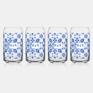 Carreau bleu portugais monogramme
