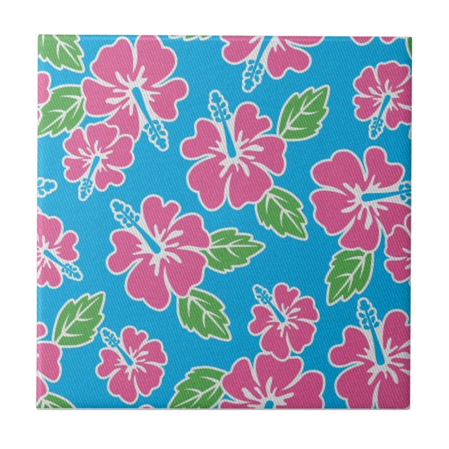 Carreau Bleu rose de ketmie (Devant)