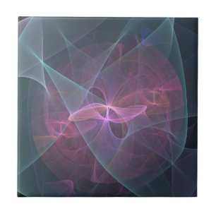 Carreau Bleu Rose Et Fractage Noir