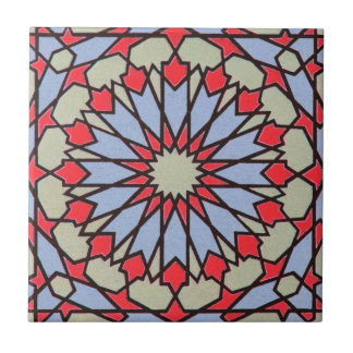Carreau Bleu rouge géométrique de tuile du Moyen-Orient