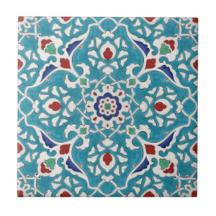 Carreau Bleu Rouge Vert Blanc Portugais Azulejo Motif