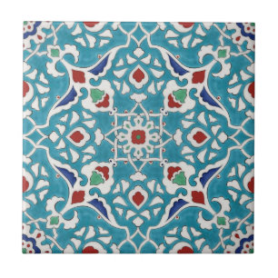 Carreau Bleu Rouge Vert Blanc Portugais Azulejo Motif