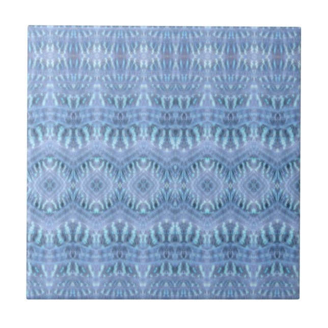Carreau Bleu Tie Dye 70's Style Motif (Devant)