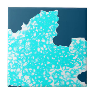 Carreau Bleu turquoise Océan Abstrait Art Motif Personnali