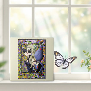 Carreau Blonde Fairy Floral Purple