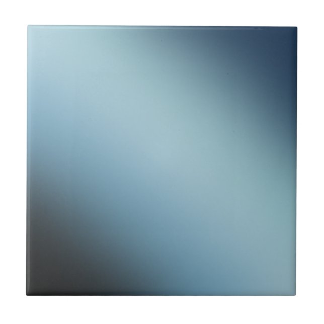 Carreau Blue Black Ombre Gradient Blur Abstract Design (Devant)