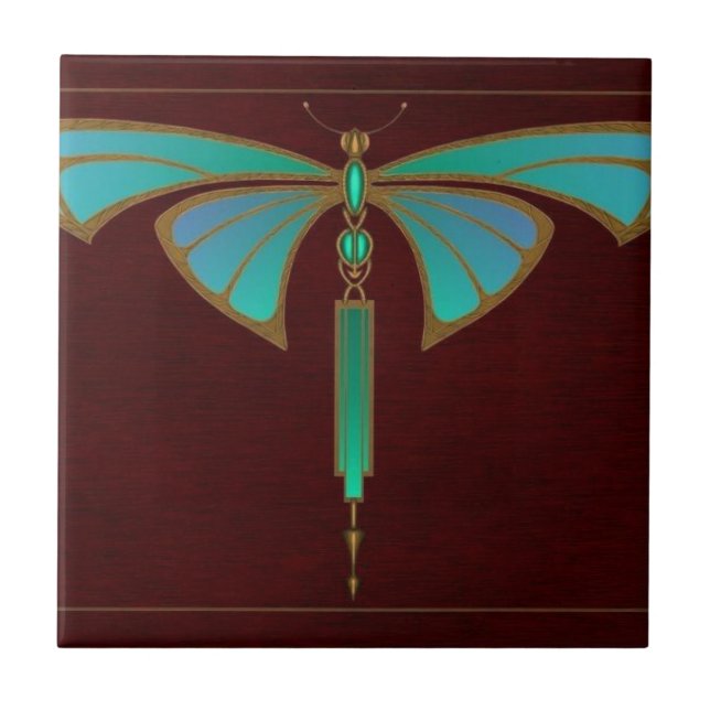 Carreau Blue Vintage Nouveau Art Design (Devant)