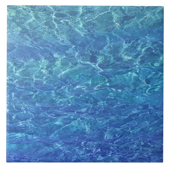 Carreau Blue Water Coastal Beach Ocean Decor Cadeau (Devant)