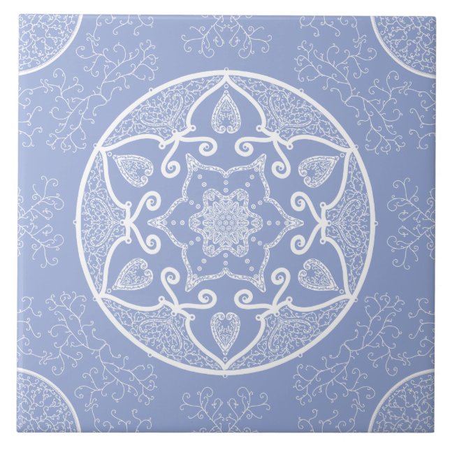 Carreau Blueberry Mandala (Devant)