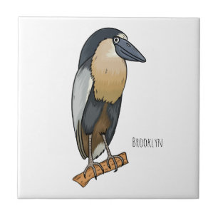 Carreau Boat-billed heron bird cartoon