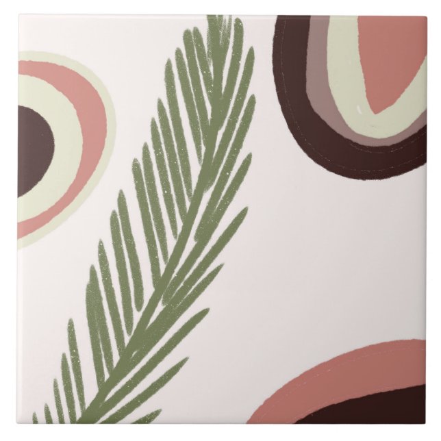 Carreau Boho Art Tropical Rainbow Natural (Devant)