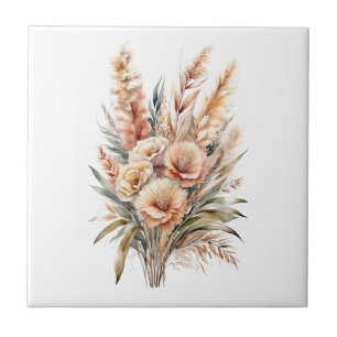 Carreau Boho Pampas Herbes Botaniques Cuisine Salle de bai
