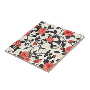Carreau Boho Retro Carrelage Rose en céramique pour planch